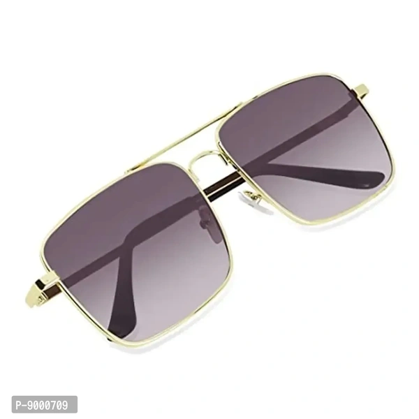 Roshfort UV Protected Vintage Square Sunglasses | Unisex Gradient Lens | Metal Frame