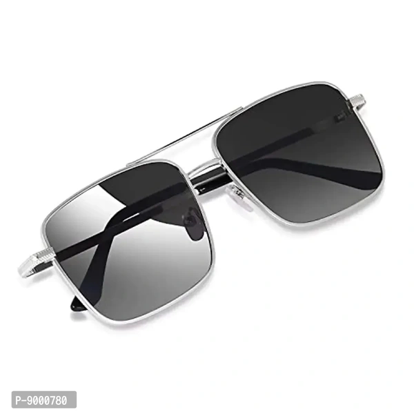 Roshfort UV Protected Vintage Square Sunglasses | Unisex Gradient Lens | Metal Frame