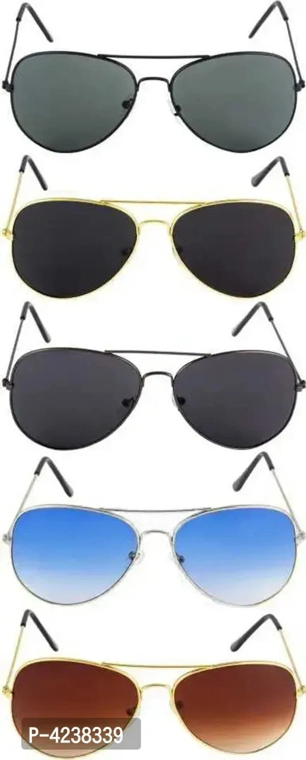 Premium Metal Frame Unisex Sunglasses (Set Of 5)