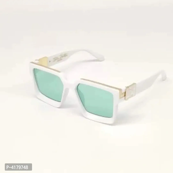 Trendy Green Plastic Square Sunglass For Men And Women