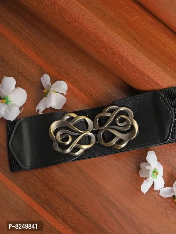 Classy Black Elastic Belts For Women And Girls