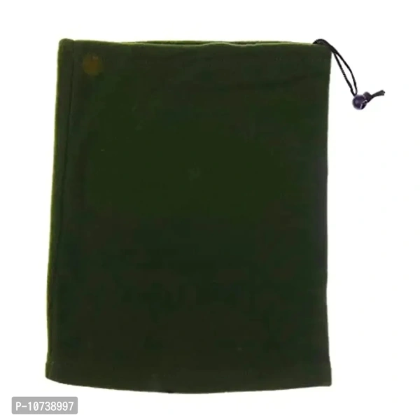 Navkar Crafts Fleece Neck Warmer - Ultimate Thermal Retention Neck Gaiter Tube, Ear Warmer Headband, Face Mask & Beanie - Versatility and Comfortable (Green)