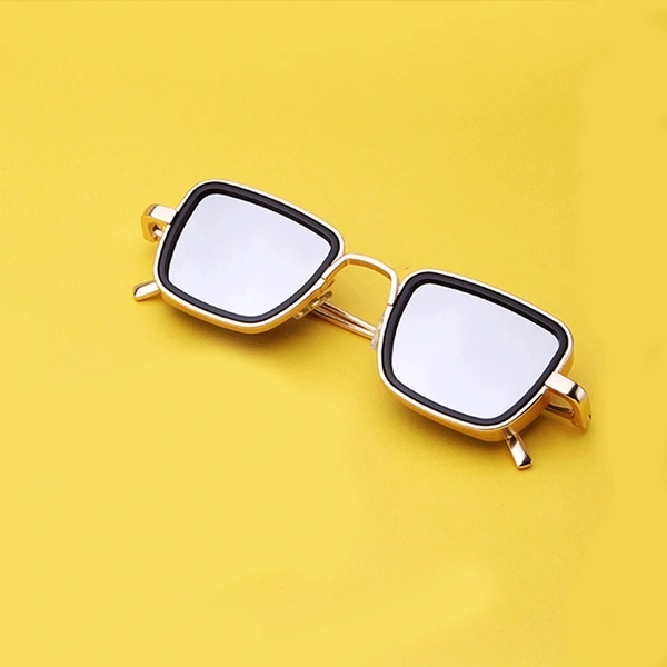 Trendy Silver Metal Square Sunglass For Men And Boys