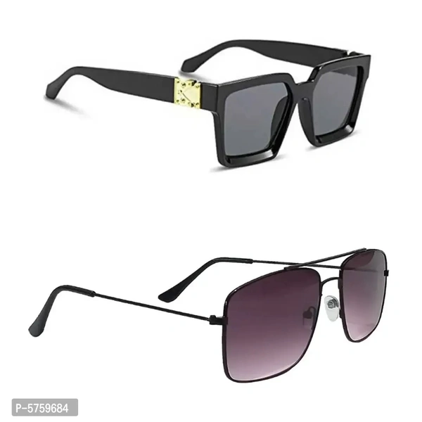Stylish Combo of 2 Sunglasses for Men Women