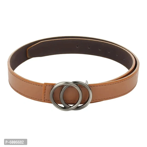 Stylish Casual and Formal Brown Artificial Leather Belts For Women's