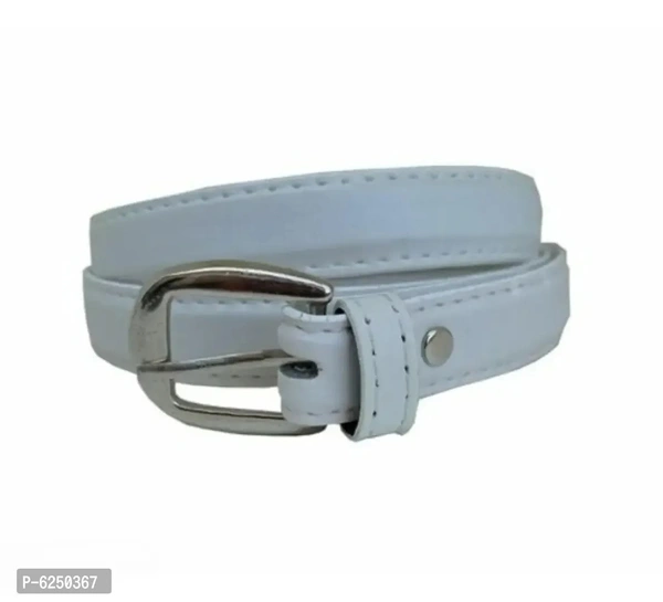 Stylish Grey Canvas And Synthetic Leather Belts For Women