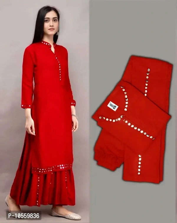 Trendy Women Rayon Kurta with Bottom