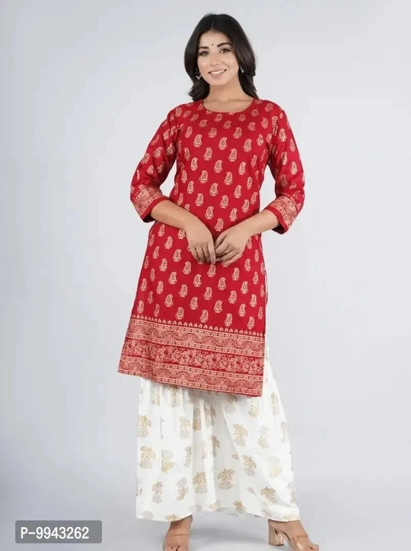 Trendy Women Rayon Kurta with Pant