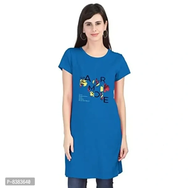 KAFF Women's Regular Fit Long Top with Slit-Single Pcs- 100% Cotton