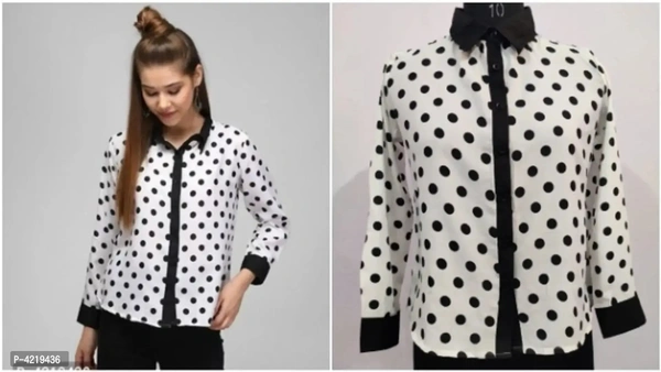 RBT- WHITE WTH BLACK DOT SHIRT