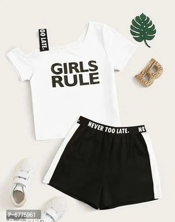 WHITE GIRLS RULL WITH SHORTS SET OF TWO