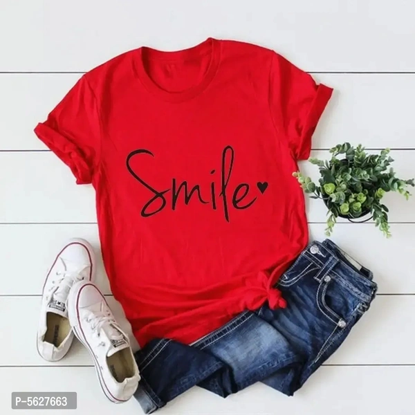RishBerry Smile Round Neck Women Tops