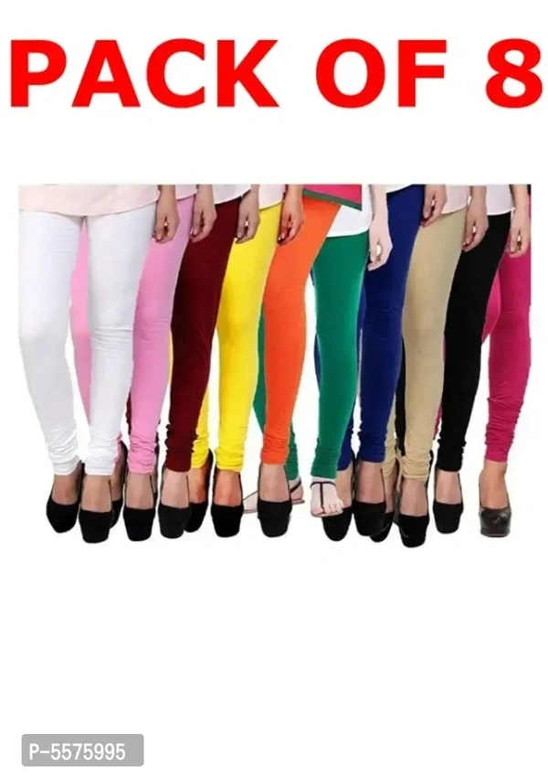 Womens Cotton Lycra Leggings Combo Offer for Women pack of 8