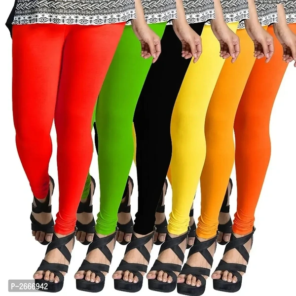 Stylish Cotton Leggings Pack Of 6
