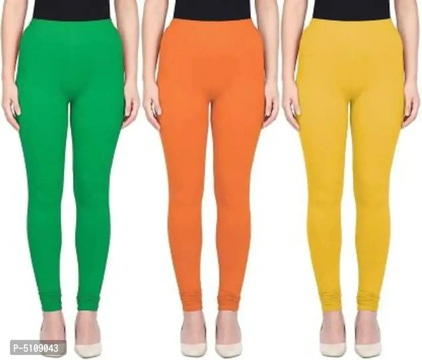 Multicoloured Cotton Leggings || Combo of 3 Leggings ||