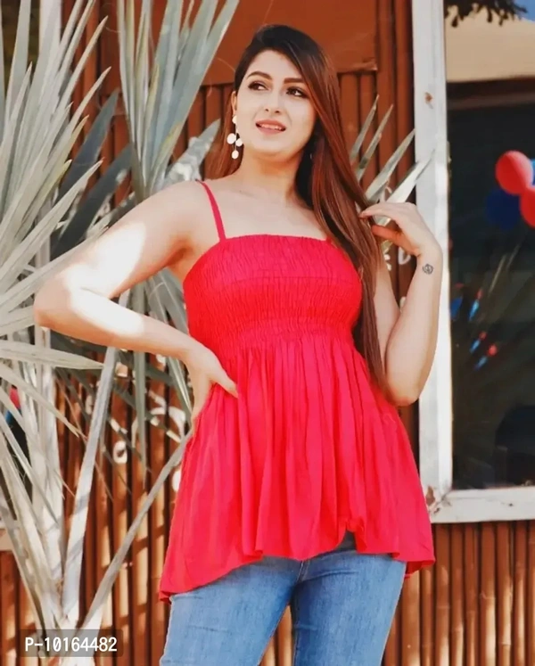 Classic Rayon Solid Tops for Womens