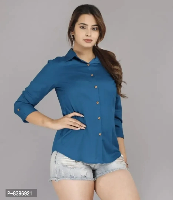 Classic Rayon Solid Shirts for Women