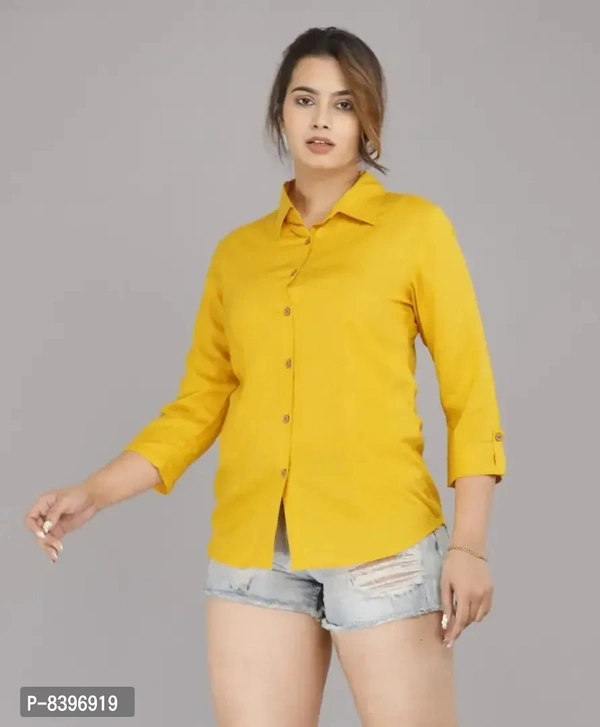 Classic Rayon Solid Shirts for Women 