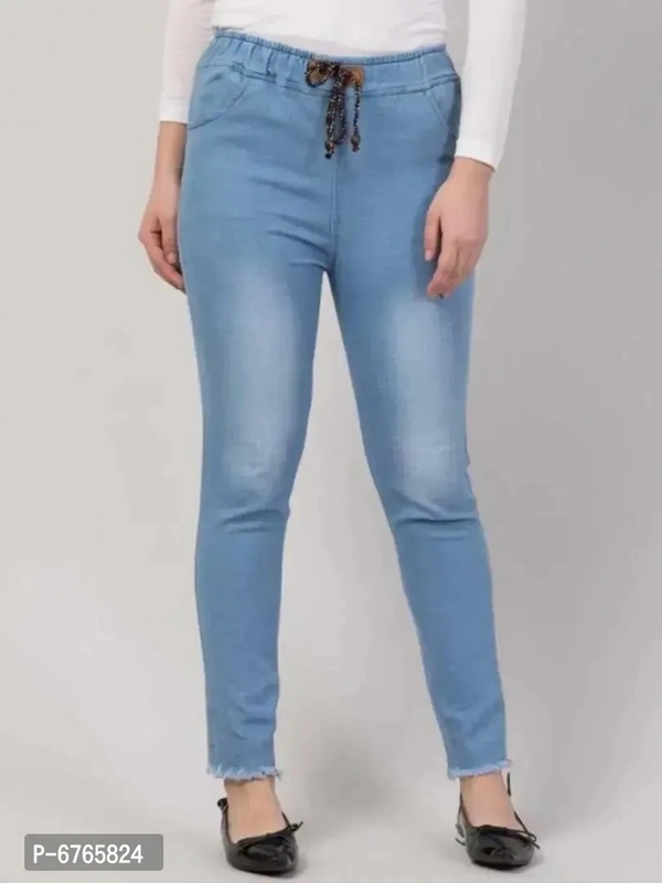 Classy Denim Solid Jeans for Womens