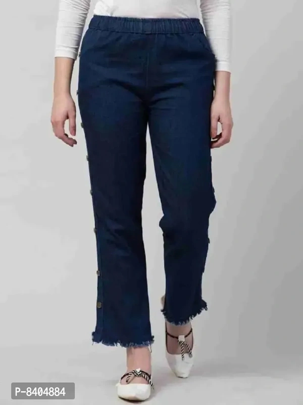 Classic Denim Solid Jeggings for Women