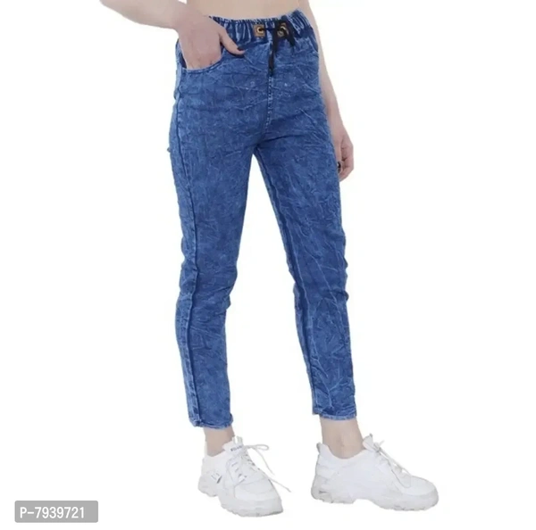 Stylish Latest Joggers Fit Women Stylish Denim Blue Jeans For Girls ladies