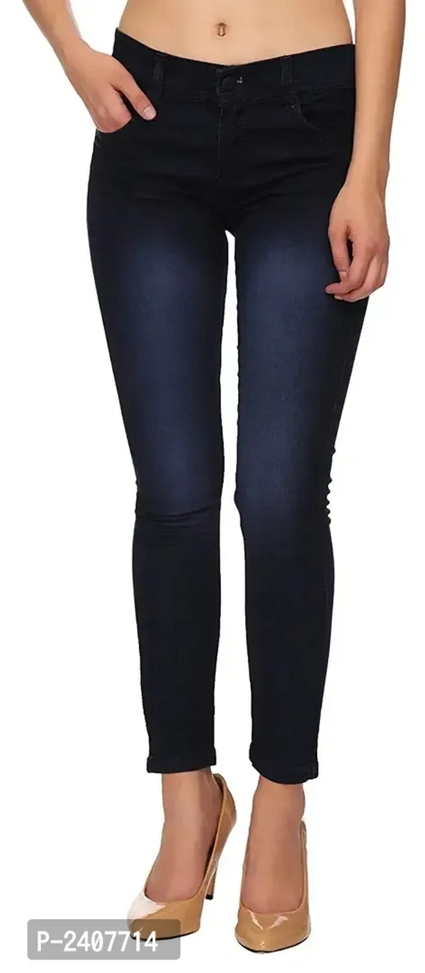 Denim Blue Solid Jeans