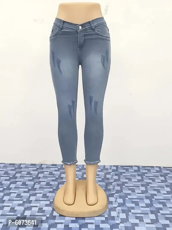 Fabulous Stunning Grey Denim Jeans For Women