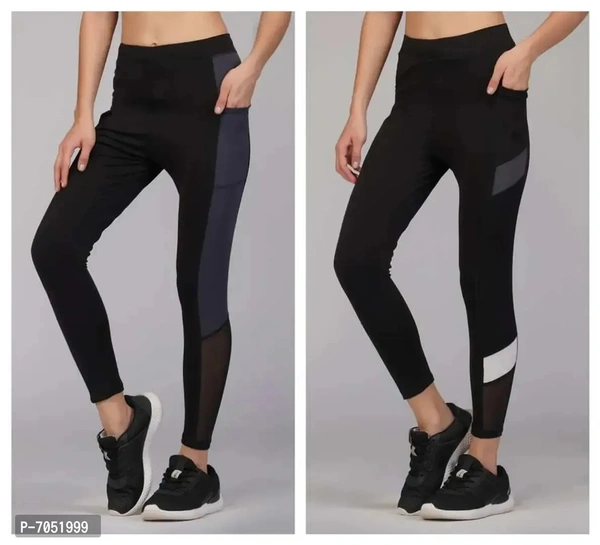 Alluring Lycra Foil Print Skinny Fit Jeggings For Women- Pack Of 2