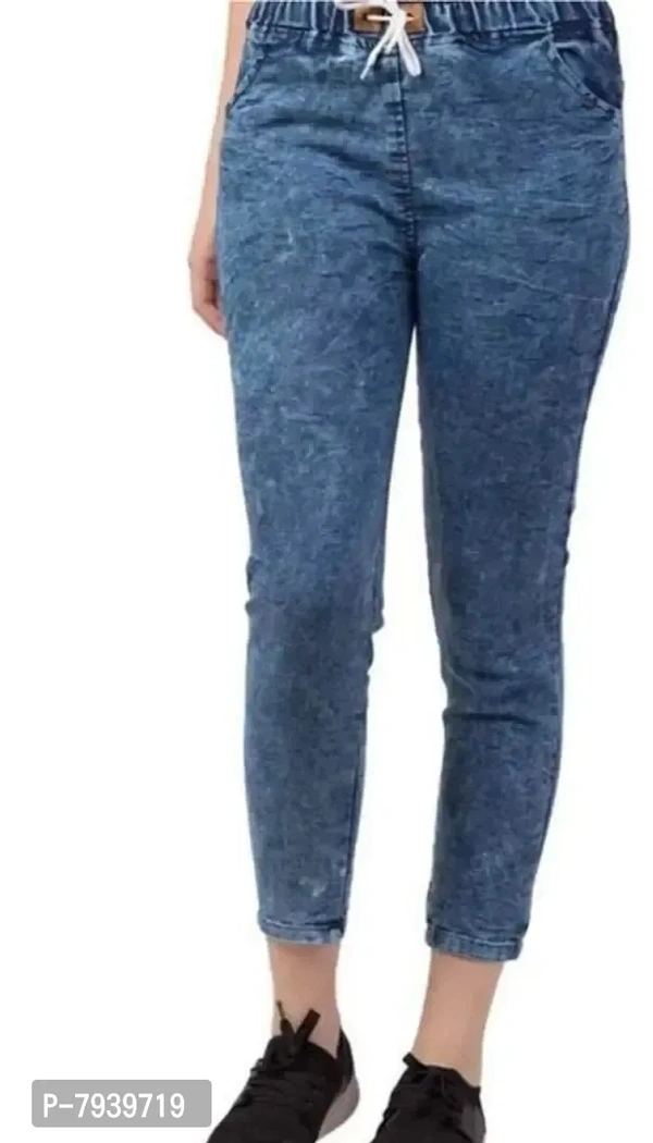 Stylish Latest Joggers Fit Women Stylish Denim Blue Jeans For Girls ladies