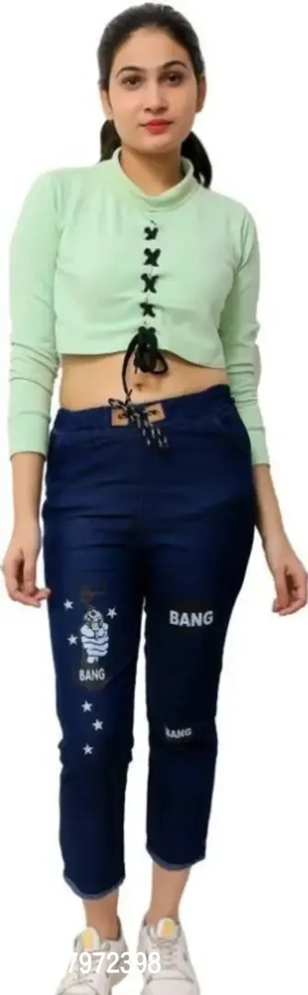 Latest Martin Blue Joggers/Pants Fit Women Denim Jeans For Girls