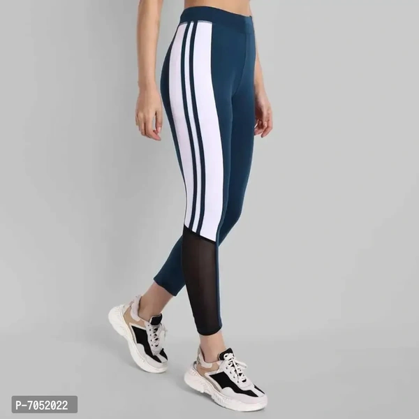 Alluring Blue Lycra Leheriya Skinny Fit Jeggings For Women