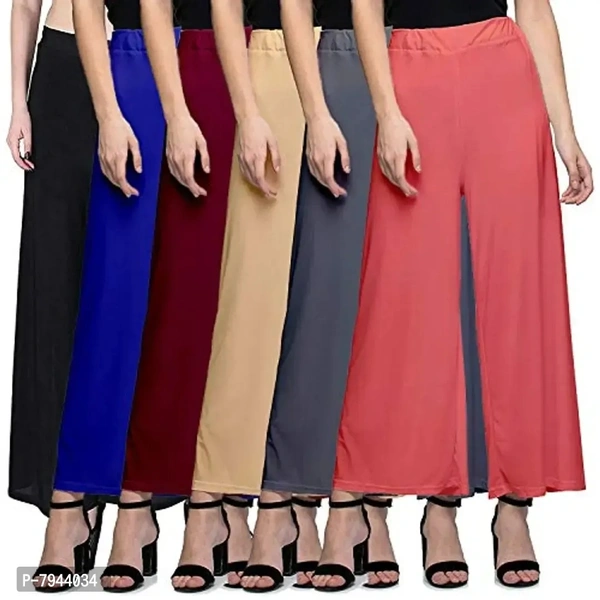 STYLE PITARA Women's Straight Fit Polyester Palazzo