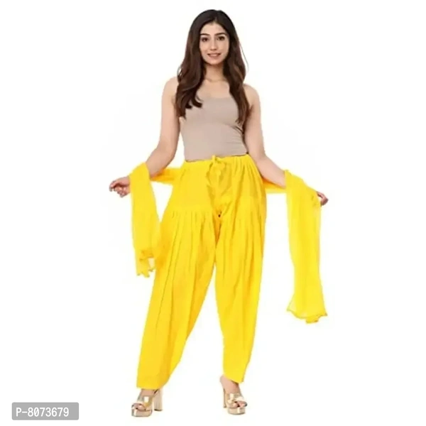 Endfashion Women's Semi Patiala Salwar with Dupatta – Cotton Blend