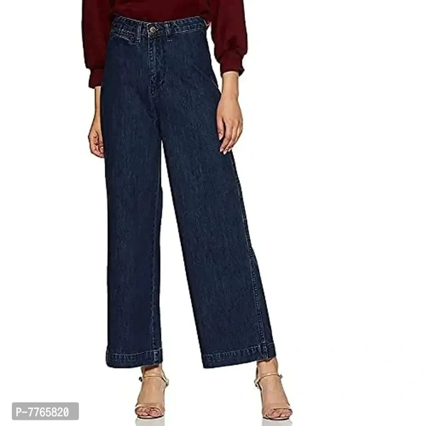 Aglobi Womens/Girls Fancy Elegant Trendy Glamorous Denim Palazzo