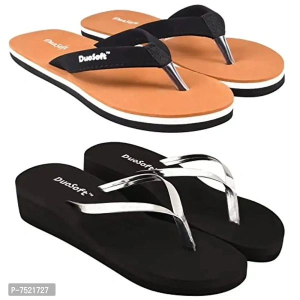 Duosoft Super Soft EVA Flip Flop Slippers for Women & Girls – Pack of 2