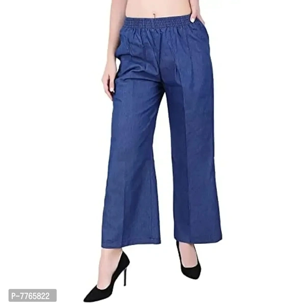 Aglobi Women's/Girl's Fancy Elegant Trendy Glamorous Denim Palazzo