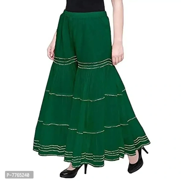 Aglobi Womens/Girls Gorgeous Trendy Sarara Palazzo (30, Green)