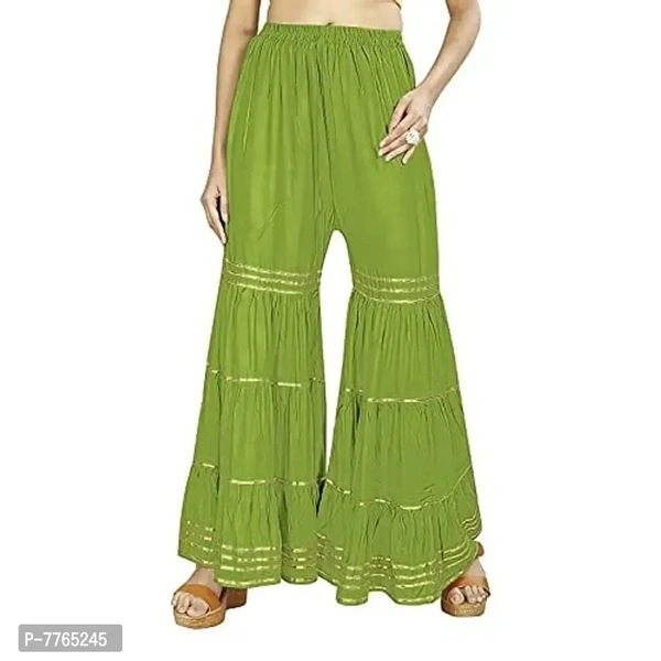 Aglobi Womens/Girls Gorgeous Trendy Sarara Palazzo (28, DarkGreen)