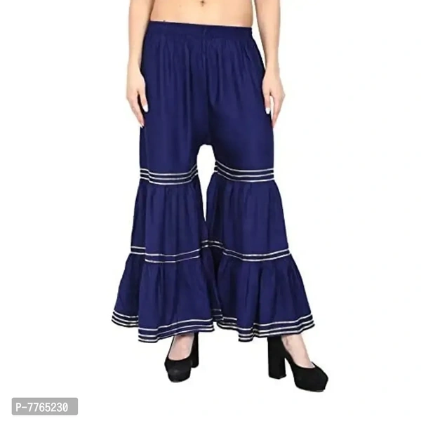 Aglobi Womens/Girls Gorgeous Trendy Sarara Palazzo (30, NavyBlue)