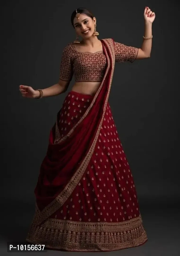 Fancy Satin Lehenga Choli For Women