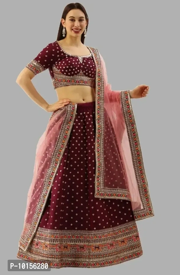 Fancy Satin Lehenga Choli For Women