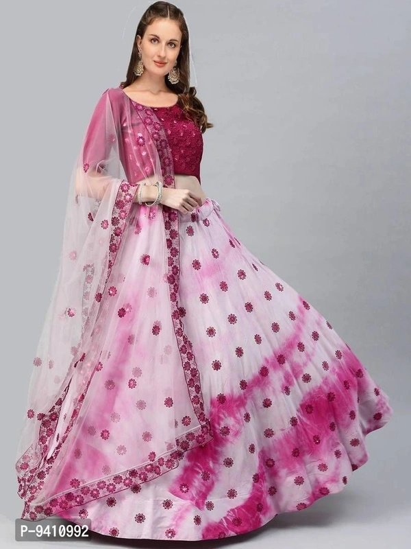 Trendy White Georgette Lehenga Choli With Dupatta Set For Women