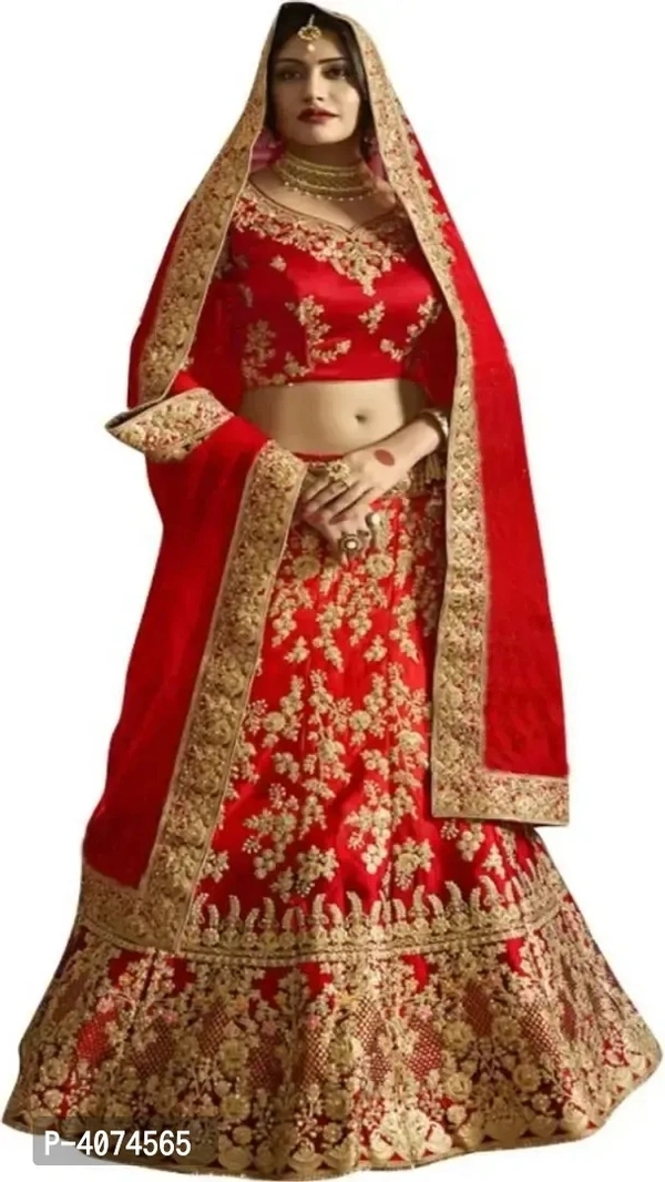 Taffeta Satin Lehenga Choli With Net Dupatta