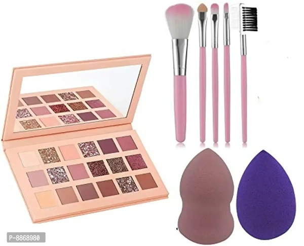 Nude Eye Shadow Palette with 5pc brush nd 2 puff