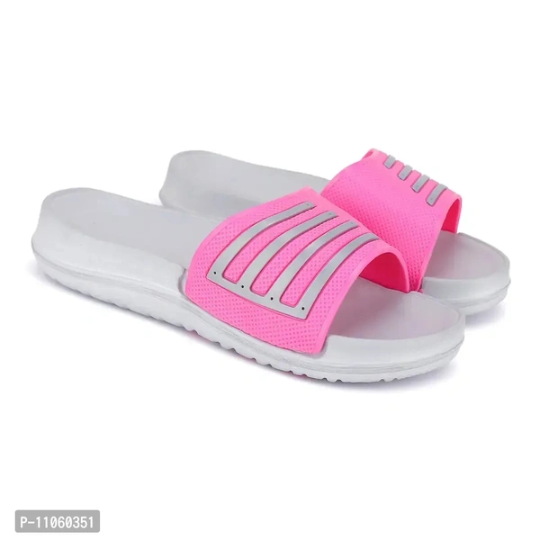 Elegant Pink EVA Solid Flip Flops For Women