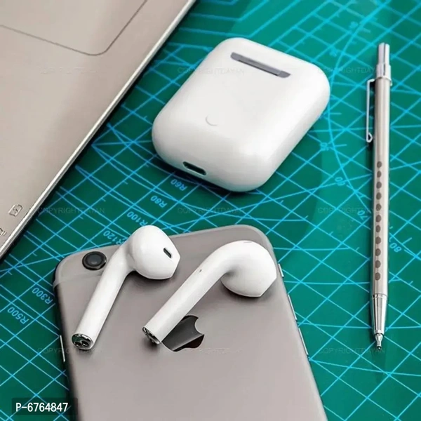 HAMMERZZ True Wireless Earbuds Bluetooth Headset ( TWS I12 ) with Deep Bass Quality Bluetooth Headset (Snow White, True Wireless)