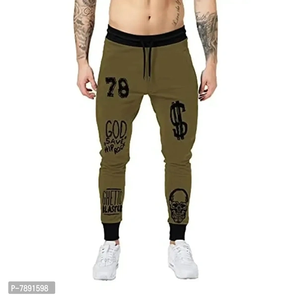 JUGULAR Men's Slim Fit Cotton Track Pant (1JG-JOG-78_Black_78)