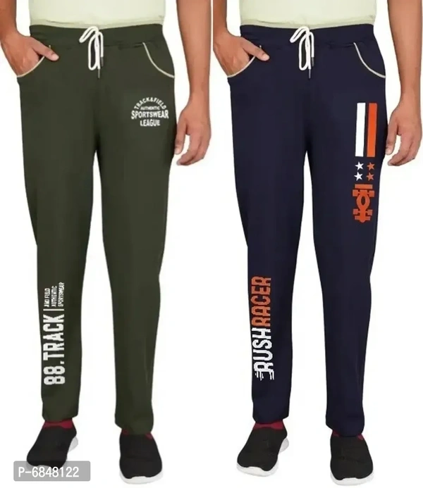 Men Cotton Blend Streachable Trackpant Combo Pack Of 2