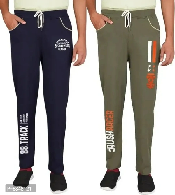 Men Cotton Blend Streachable Trackpant Combo Pack Of 2