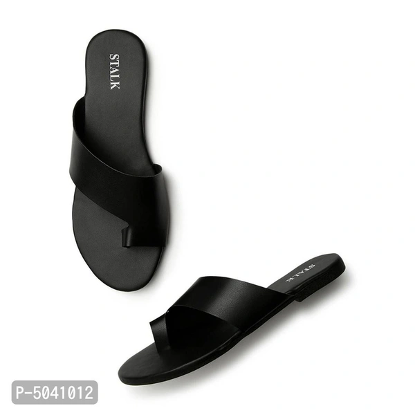 Women Stylish Black Bae Flats